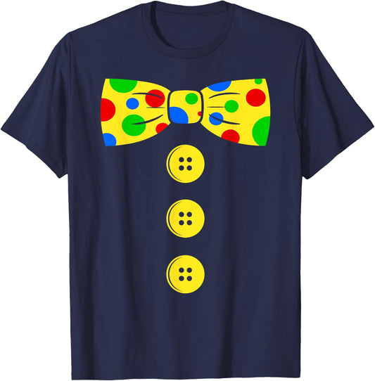Clown Big Bow Tie | Funny tacky clown outfit T-Shirt - T-Shirt | Navy