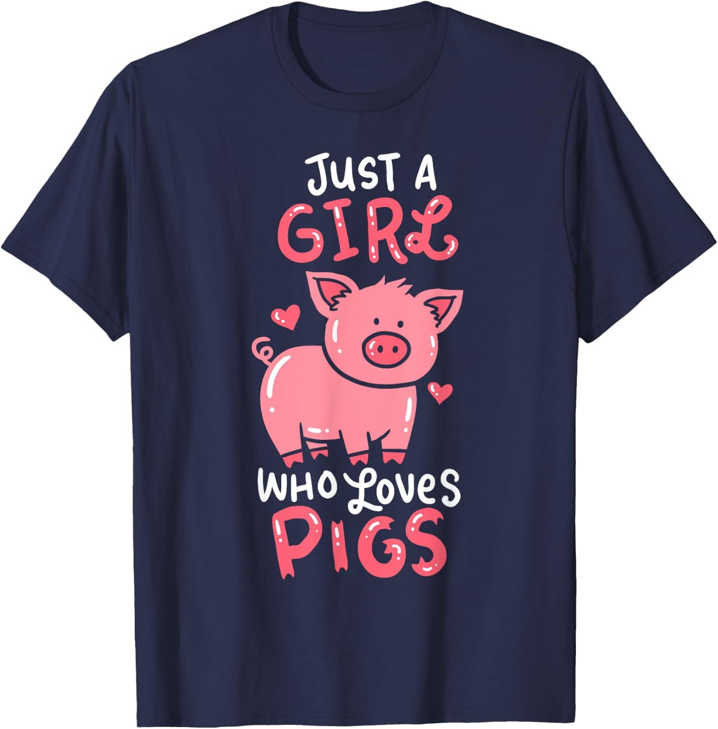 Pig Piglet Hog Farm Animal Funny Gift T-Shirt - T-Shirt | Navy