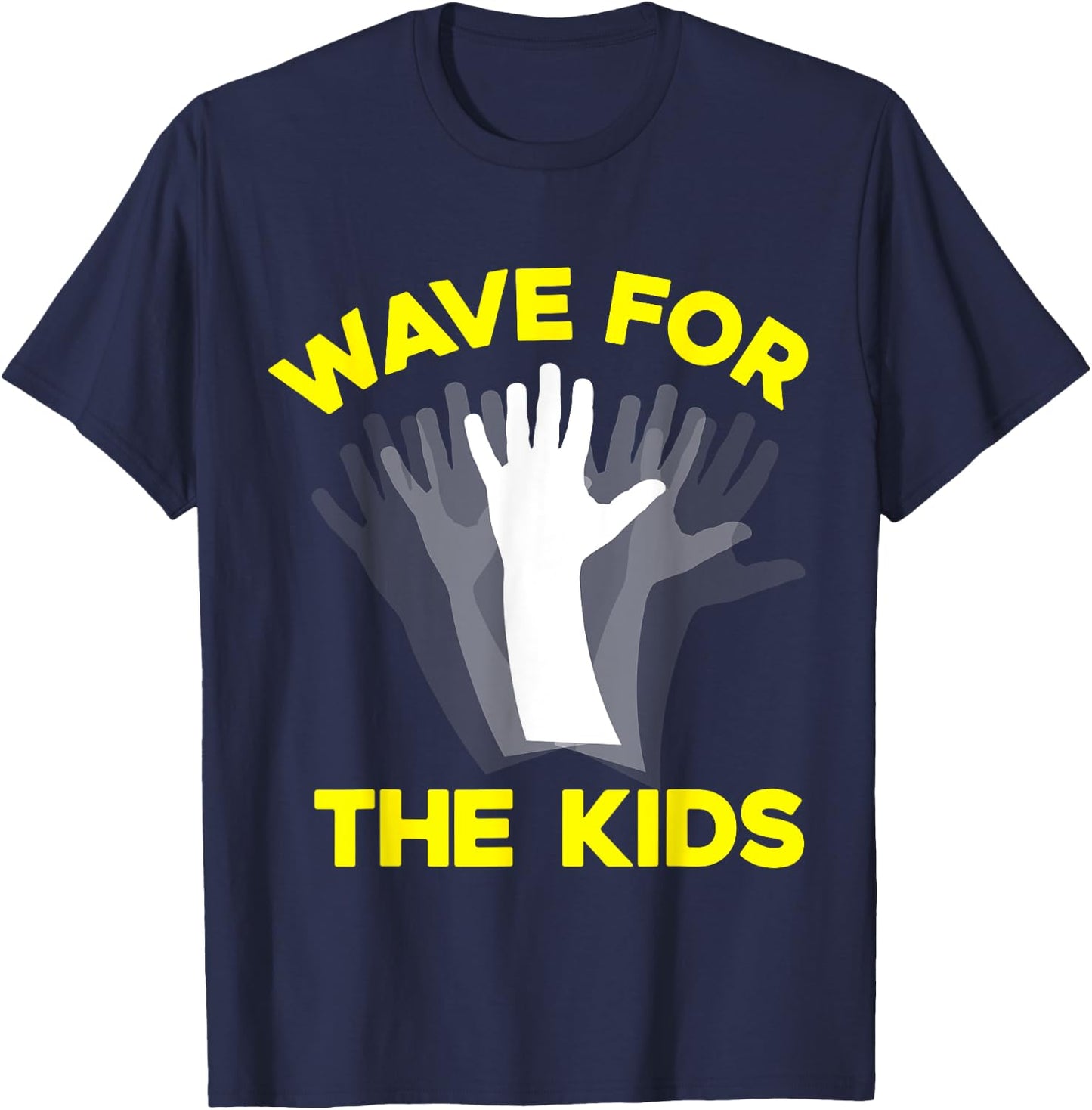Wave for the Kids (iowa shirt) T-Shirt - T-Shirt | Navy