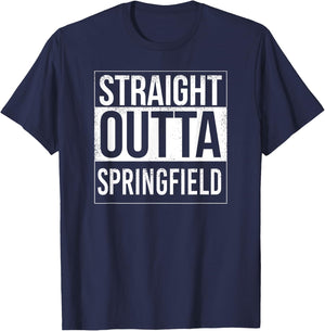 Straight outta Springfield - USA American Hometown City T-Shirt - T-Shirt | Navy