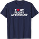 I love my flight attendant T-Shirt - T-Shirt | Navy