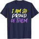 I Am So Proud Non-Binary Parent T-Shirt - T-Shirt | Navy
