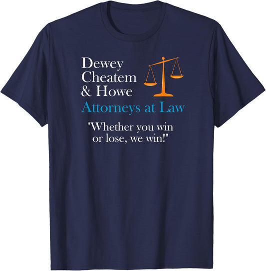 Dewey Cheatem and Howe Justice Scales Shirt T-Shirt - T-Shirt | Navy