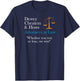 Dewey Cheatem and Howe Justice Scales Shirt T-Shirt - T-Shirt | Navy