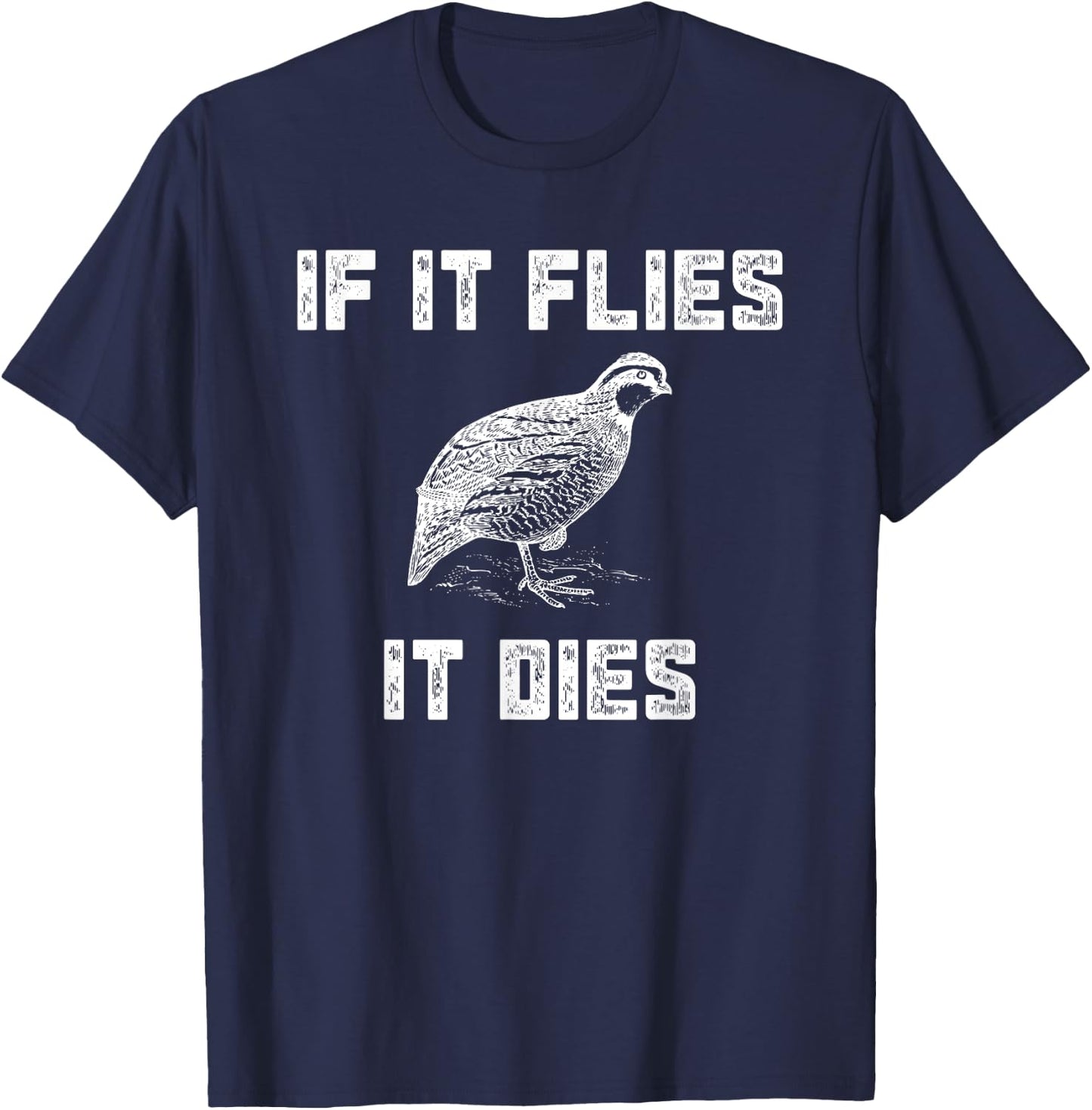 Funny Quail Hunting - Bobtail Hunter Gift T-Shirt - T-Shirt | Navy