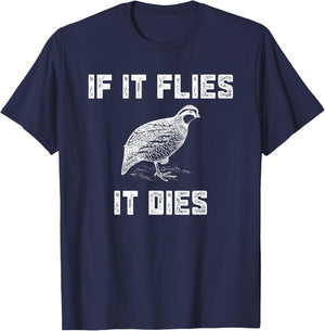 Funny Quail Hunting - Bobtail Hunter Gift T-Shirt - T-Shirt | Navy