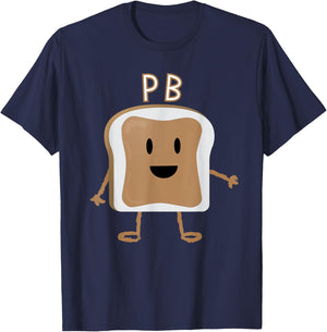 PB&J Halloween Matching Couples Costume T-Shirt - T-Shirt | Navy