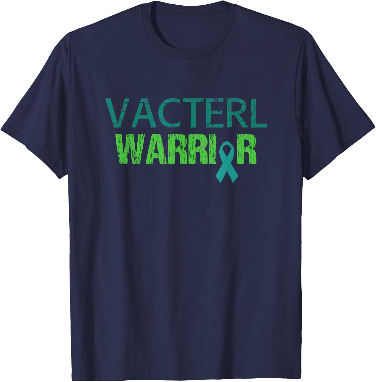 VACTERL Warrior Ribbon Awareness Support T-Shirt - T-Shirt | Navy