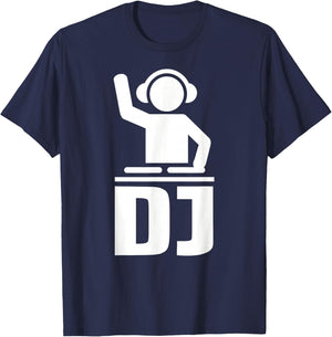 Kids DJ icon 6 Kelly Green T-Shirt - T-Shirt | Navy
