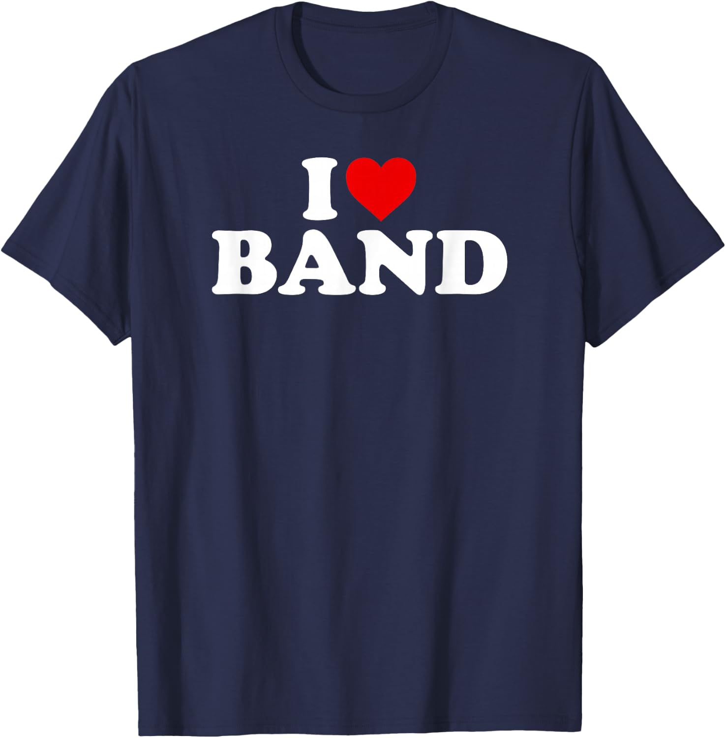 I Love Band - Heart T-Shirt - T-Shirt | Navy