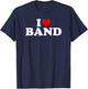 I Love Band - Heart T-Shirt - T-Shirt | Navy