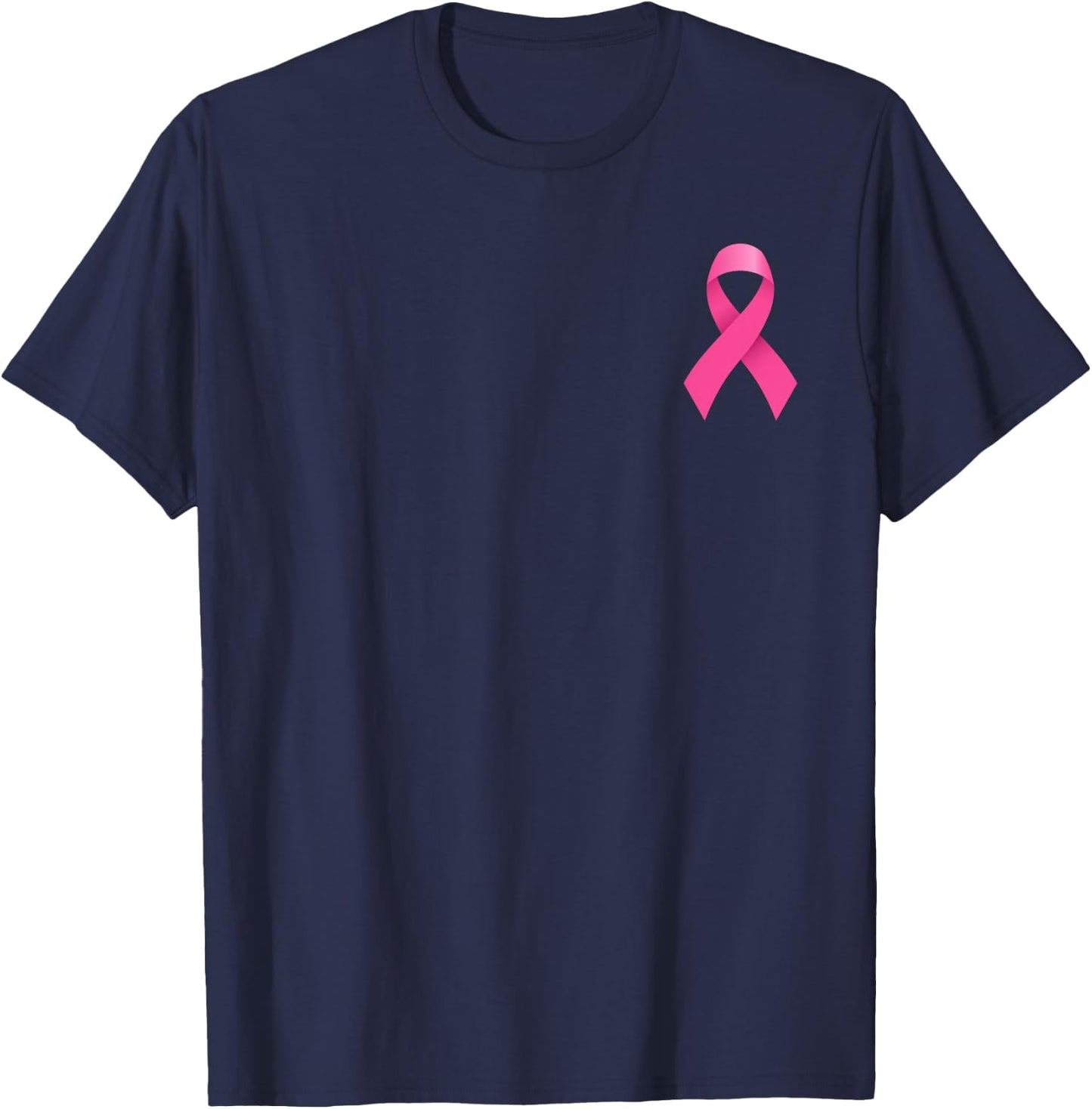 Ribbon Breast Cancer Awareness T-Shirt - T-Shirt | Navy