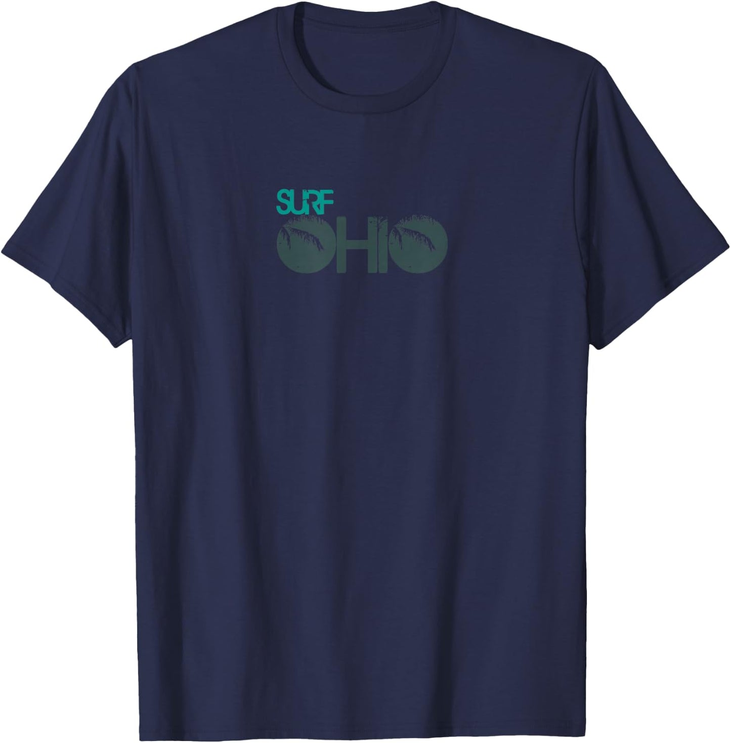 Surf Ohio - Lake Erie, Lake Michigan - Fresh Water T-Shirt - T-Shirt | Navy