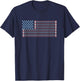 Red, White, and Blue barbell and kettlebell American Flag Women Men T-Shirt - T-Shirt | Navy