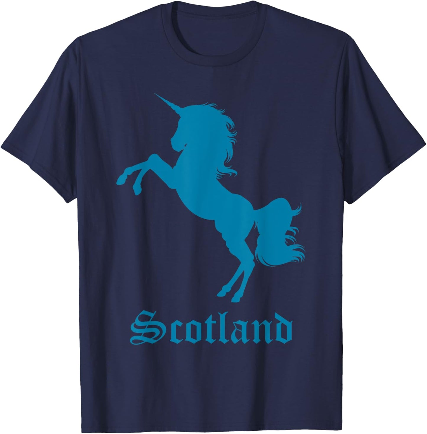 Scotland Unicorn Silhouette National Symbol Scottish Gifts T-Shirt - T-Shirt | Navy