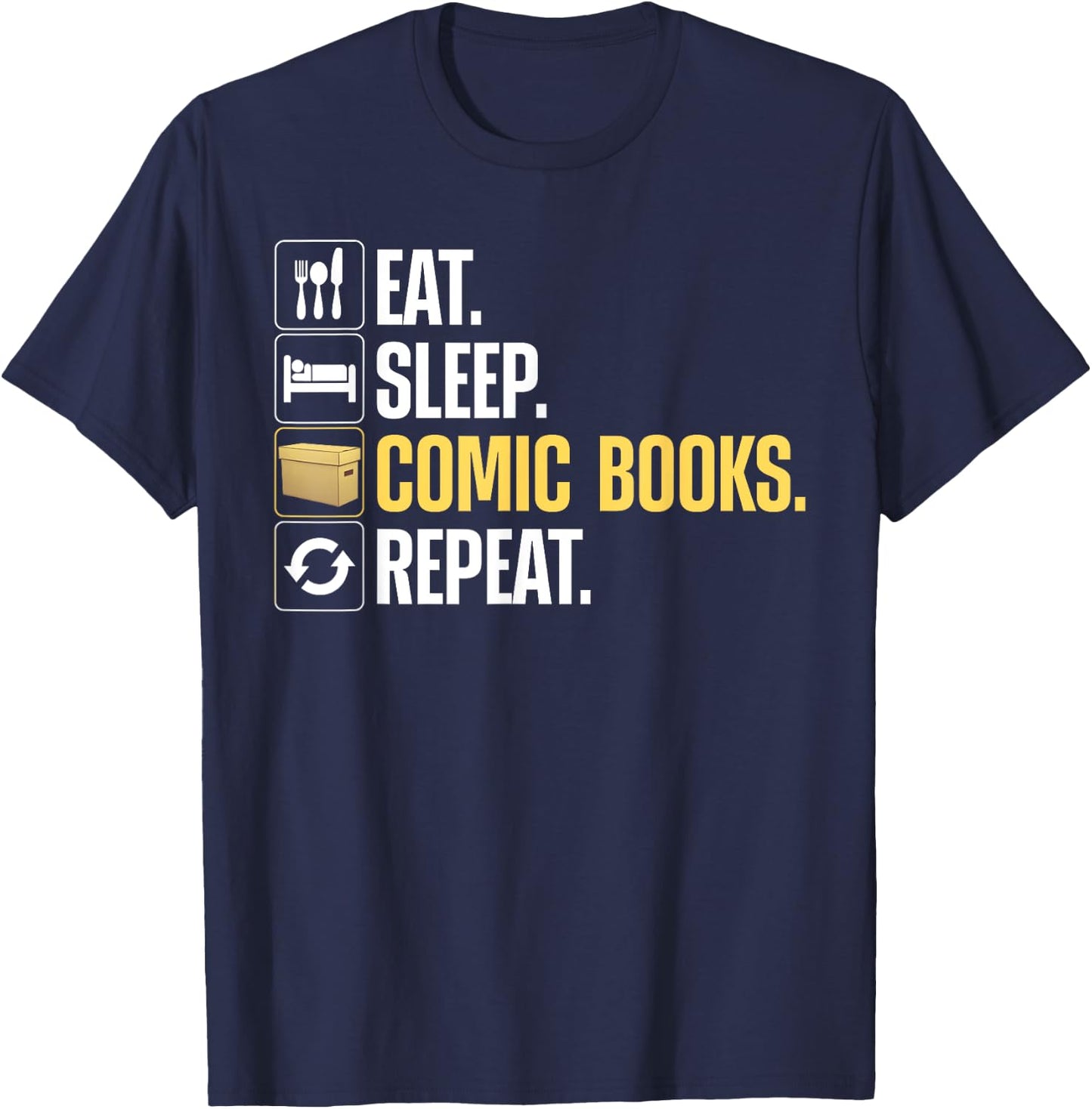 Cool Comic Books Art Women Comic Book Lover Comics T-Shirt - T-Shirt | Navy