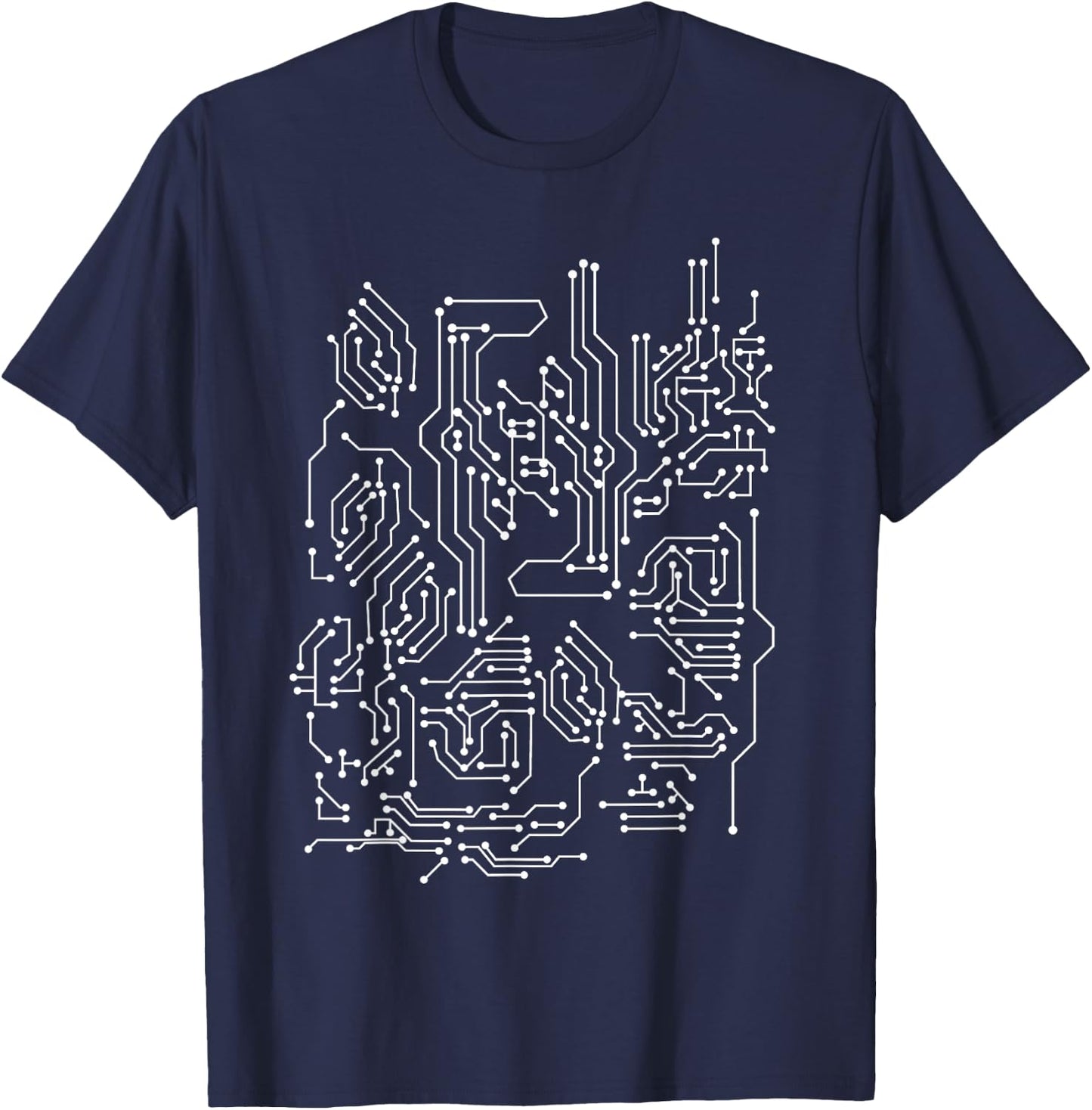 Computer Circuit Board T-Shirt - T-Shirt | Navy