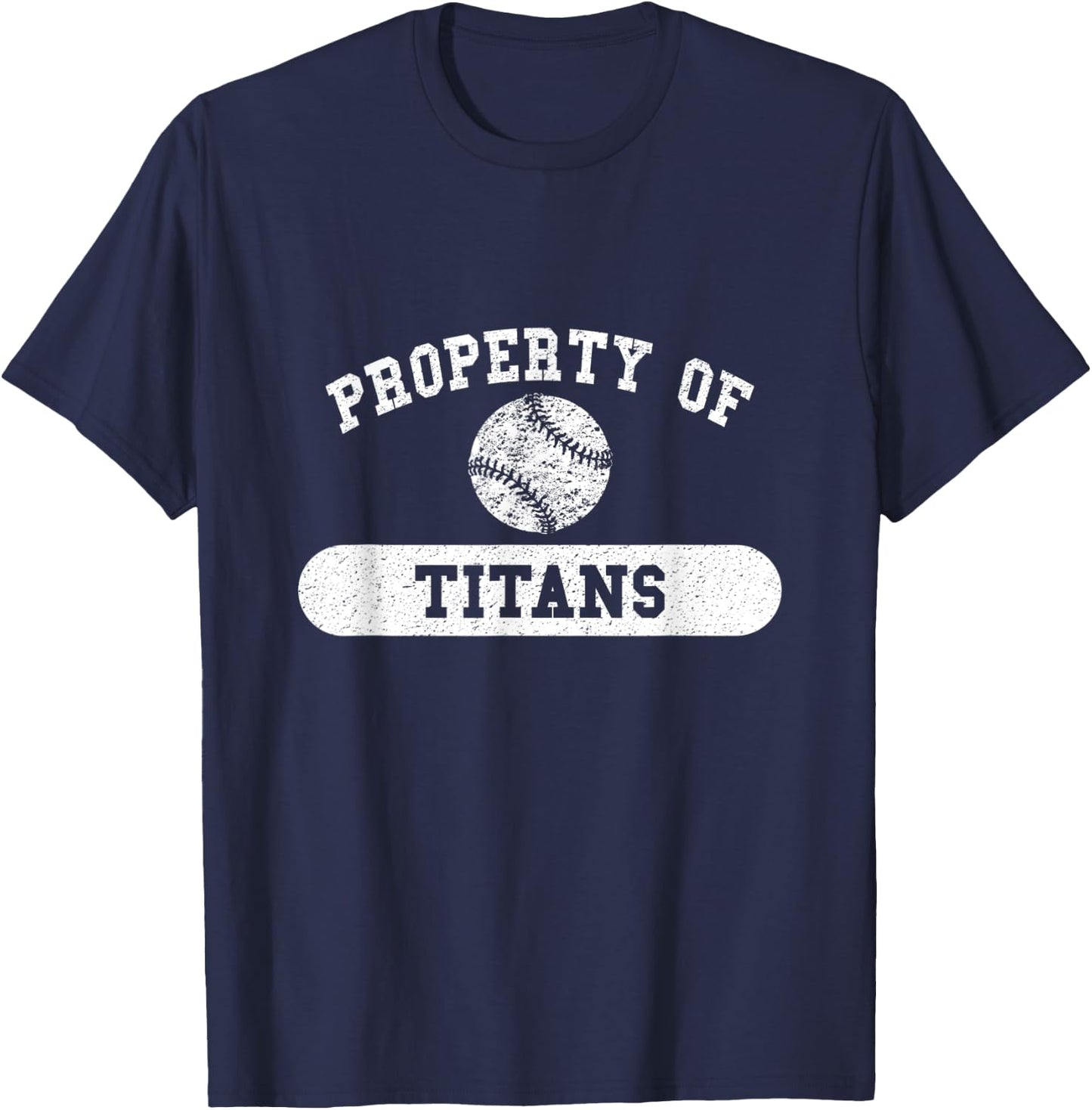 Property of Titans Baseball T-Shirt - T-Shirt | Navy