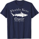 Florida Keys T Shirt Shark Key West Marathon Key Largo T-Shirt - T-Shirt | Navy
