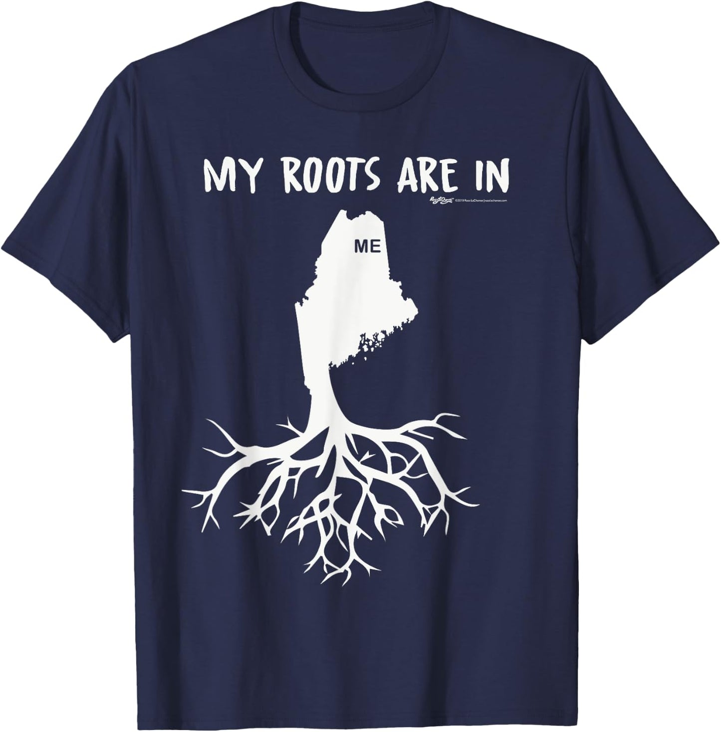 My Roots Are In Maine State T-Shirt - T-Shirt | Navy