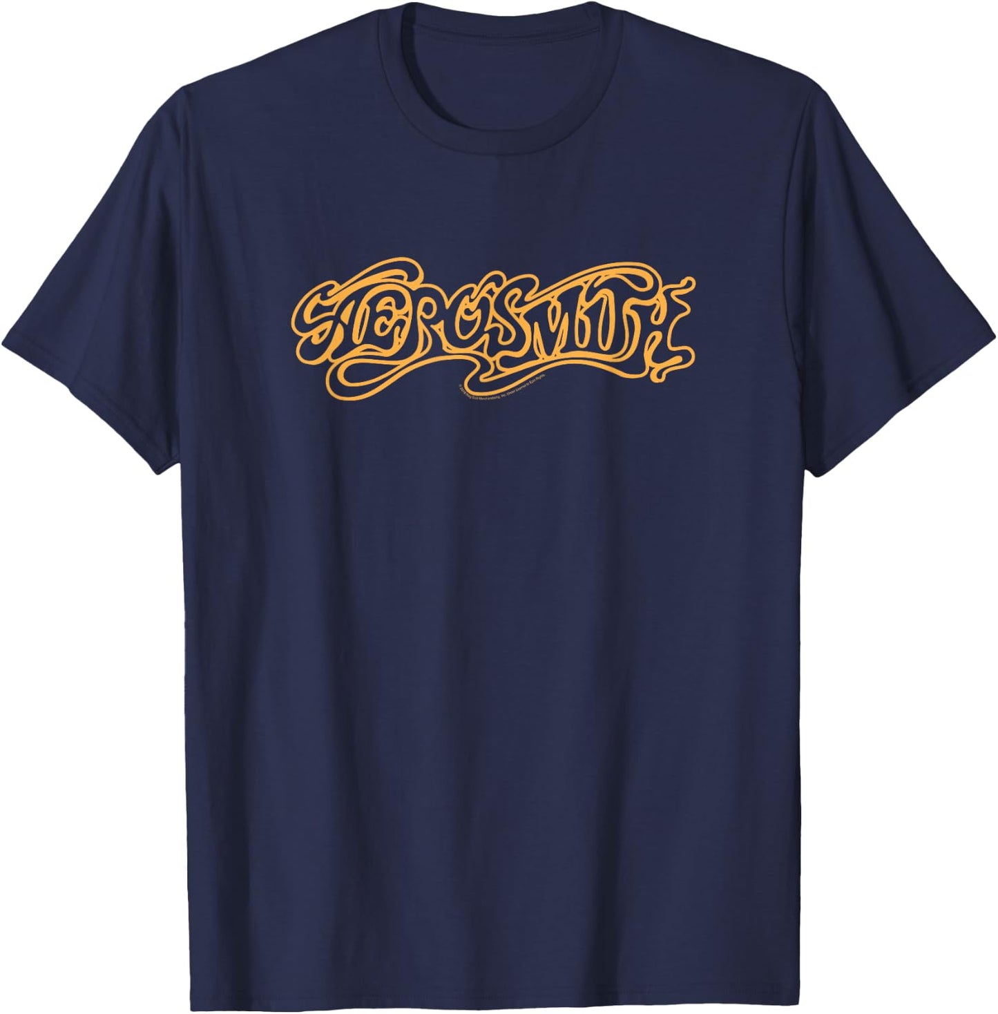 Aerosmith - Aero (Yellow Logo) T-Shirt - T-Shirt | Navy