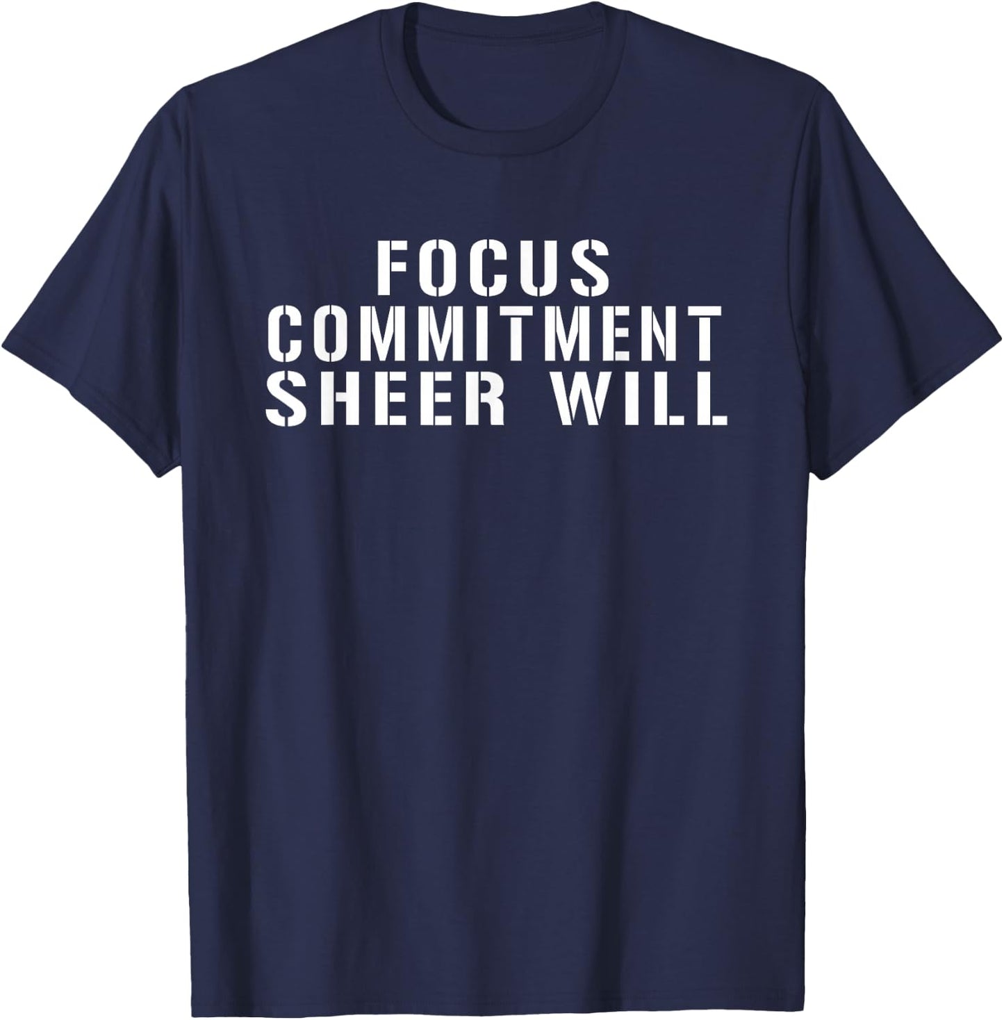 Focus Commitment Sheer Will T-Shirt - T-Shirt | Navy