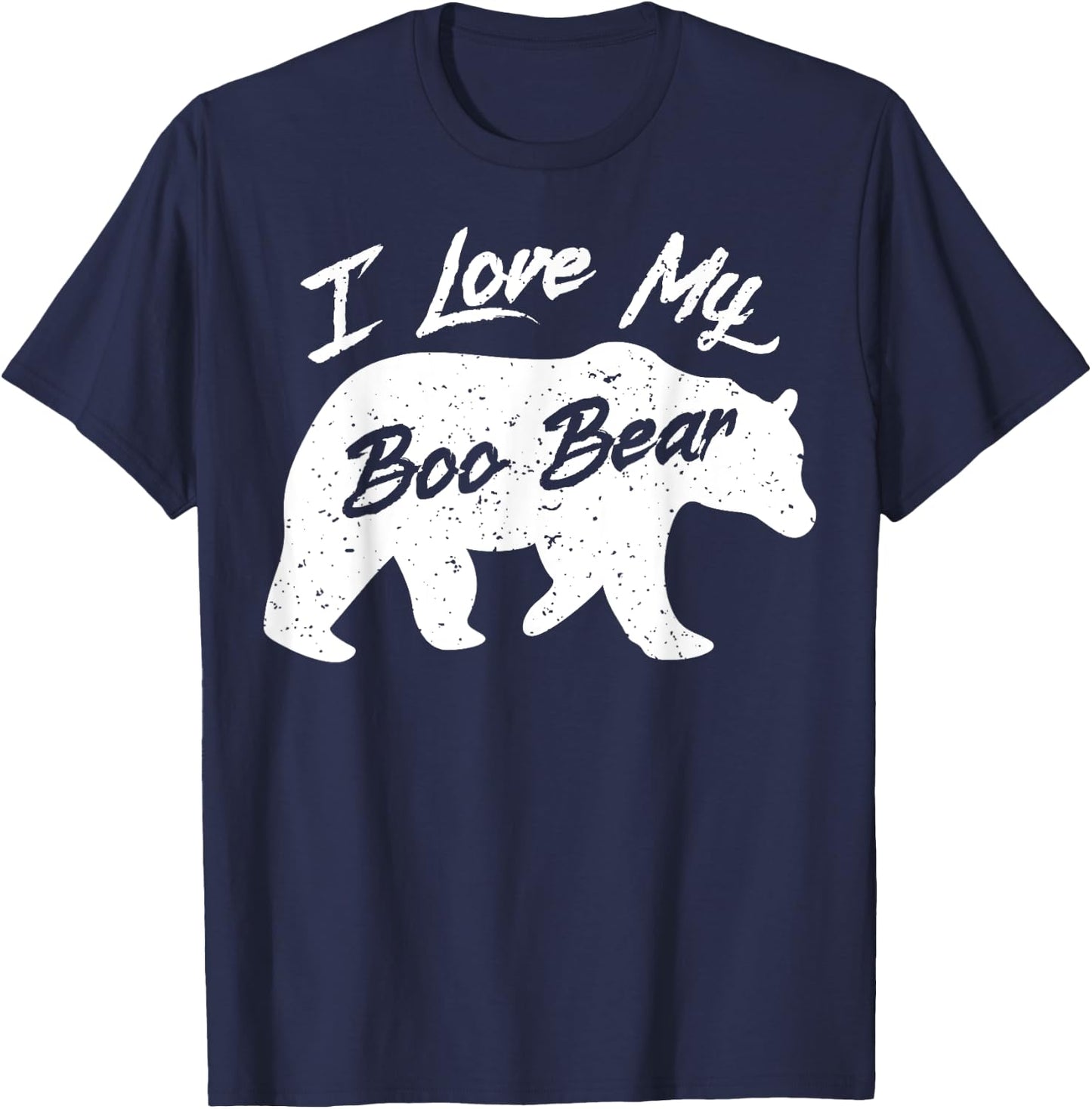Boo Bear Shirt | Polar Bear Spirit Bear Halloween Apparel T-Shirt - T-Shirt | Navy