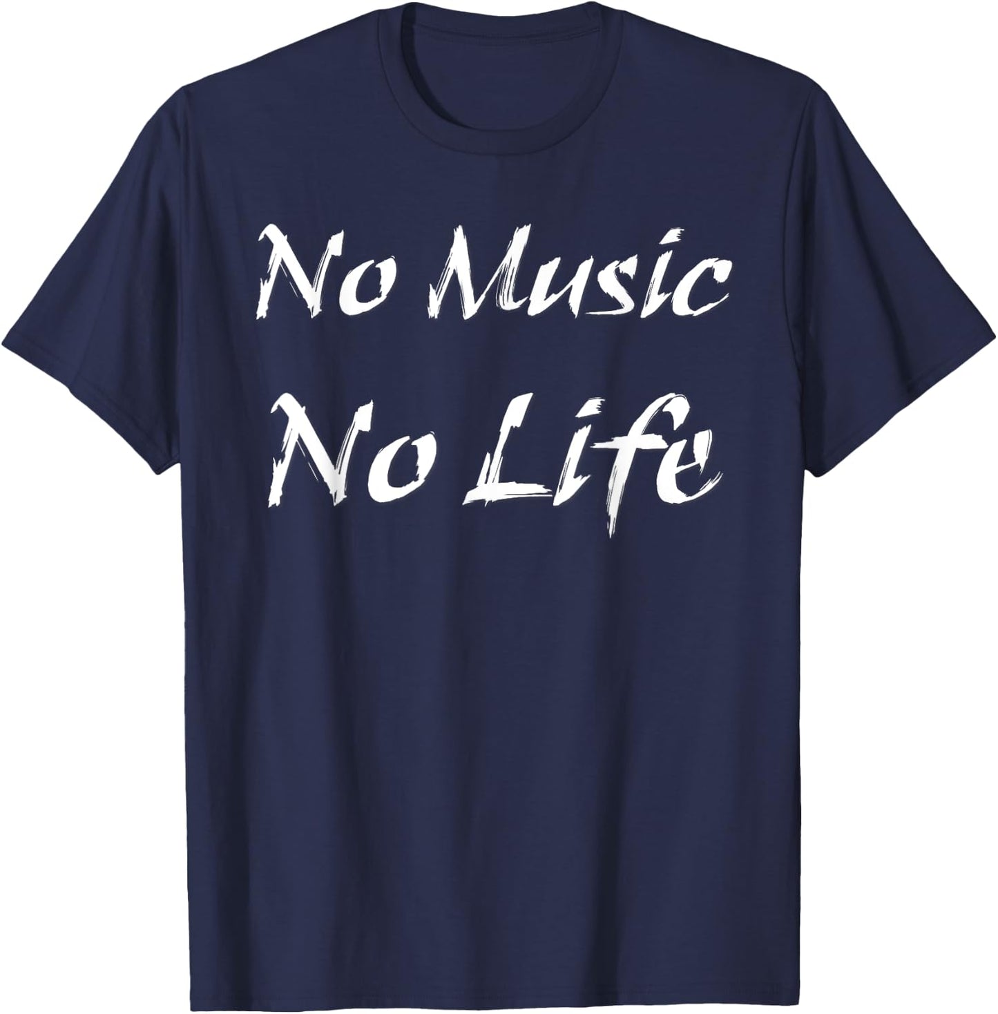 No Music No Life T-Shirt - T-Shirt | Navy