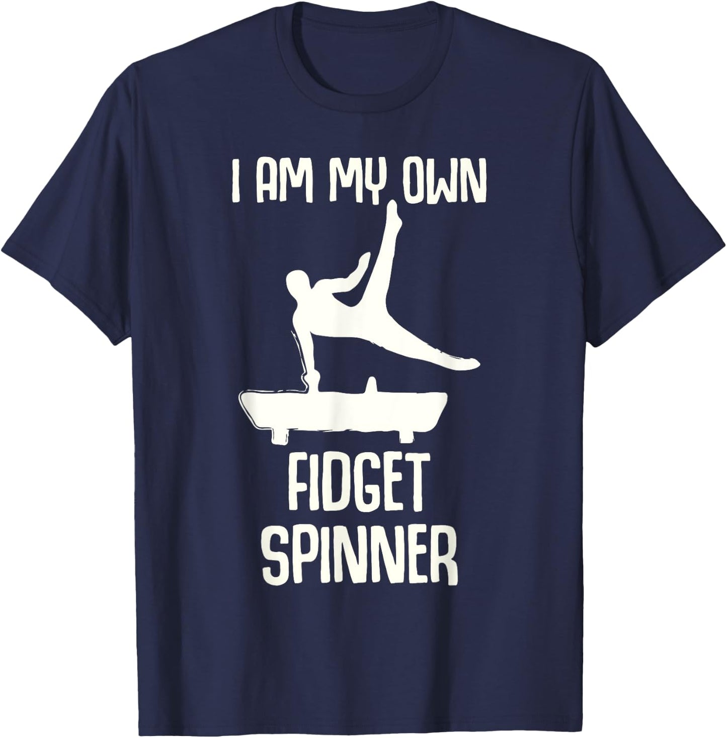 Boys Gymnastics Fidget Spinner T-Shirt - T-Shirt | Navy