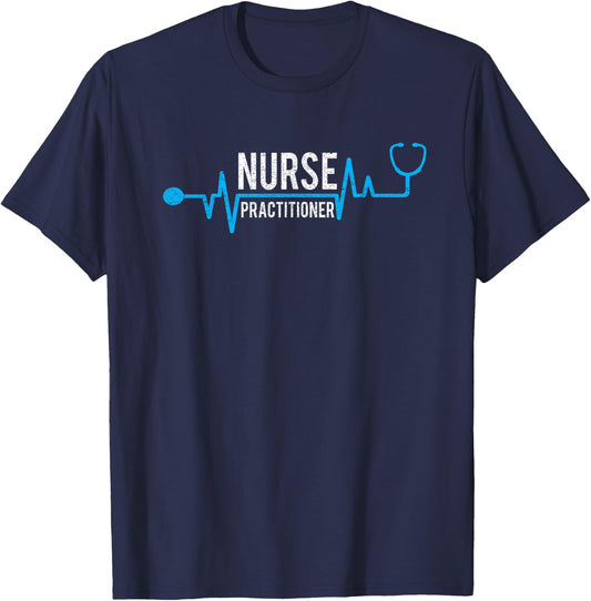 Cute Nursing Gift Nurse Practitioner T-Shirt - T-Shirt | Navy