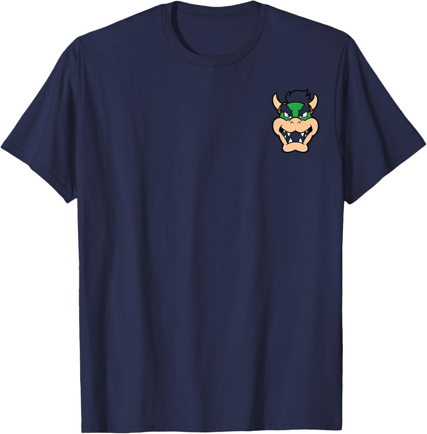Nintendo Super Mario Bowser Pocket Face Graphic T-Shirt - T-Shirt | Navy