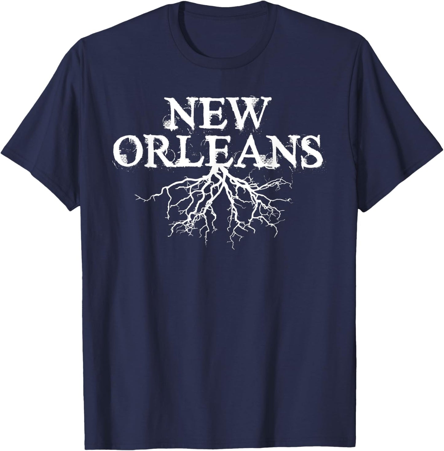 New Orleans Roots Grunge T-Shirt - T-Shirt | Navy
