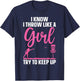 Funny Disc Golf Design For Girl Women Disc Golf Lover T-Shirt - T-Shirt | Navy