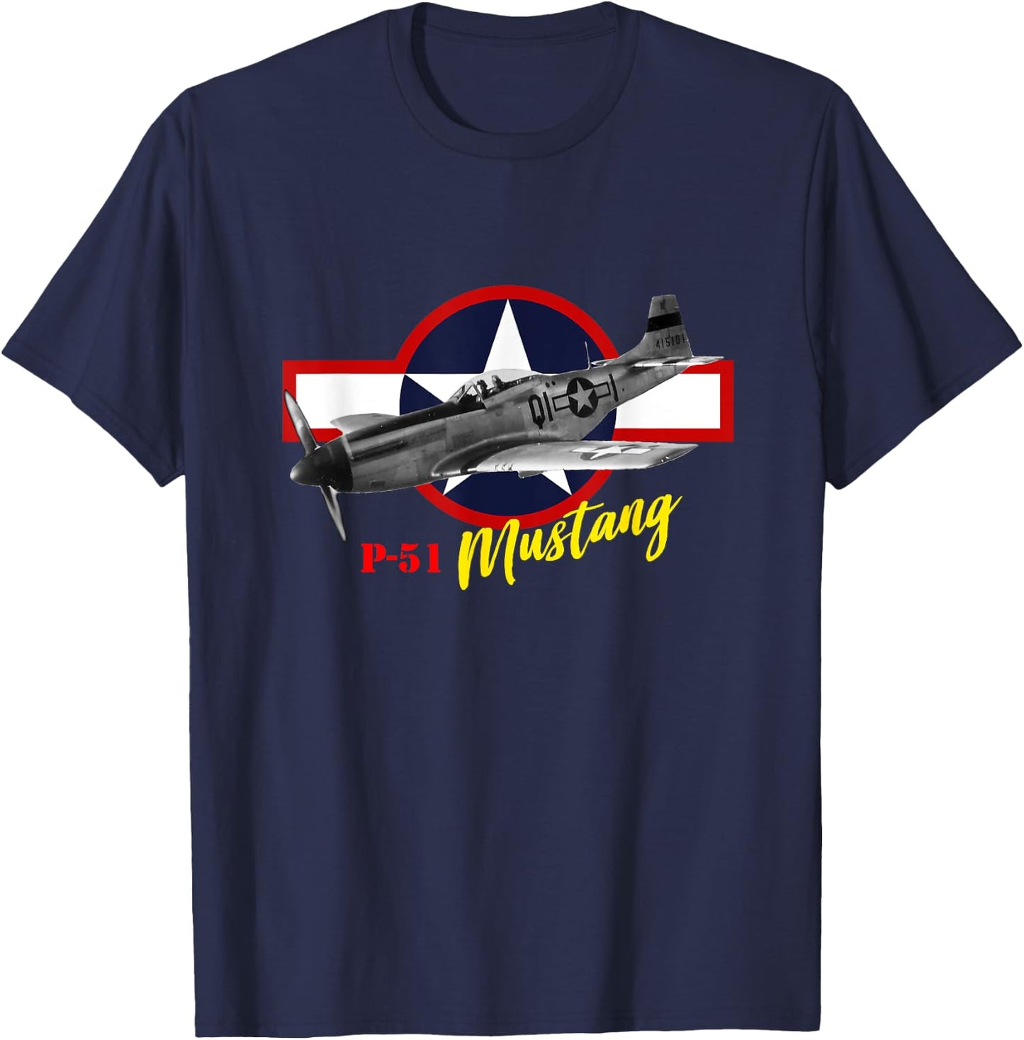 North American P-51 Mustang T-Shirt - T-Shirt | Navy