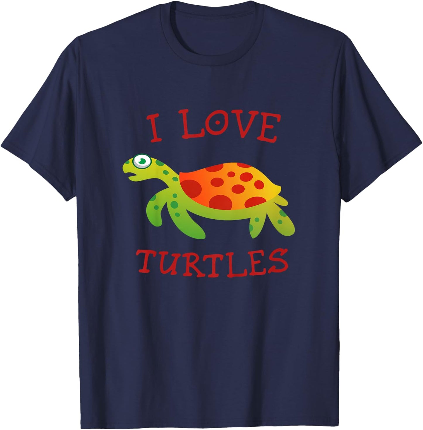 Kids Cute Turtle t Shirts for Kids | Boys and Girls Turtle T-Shirt - T-Shirt | Navy