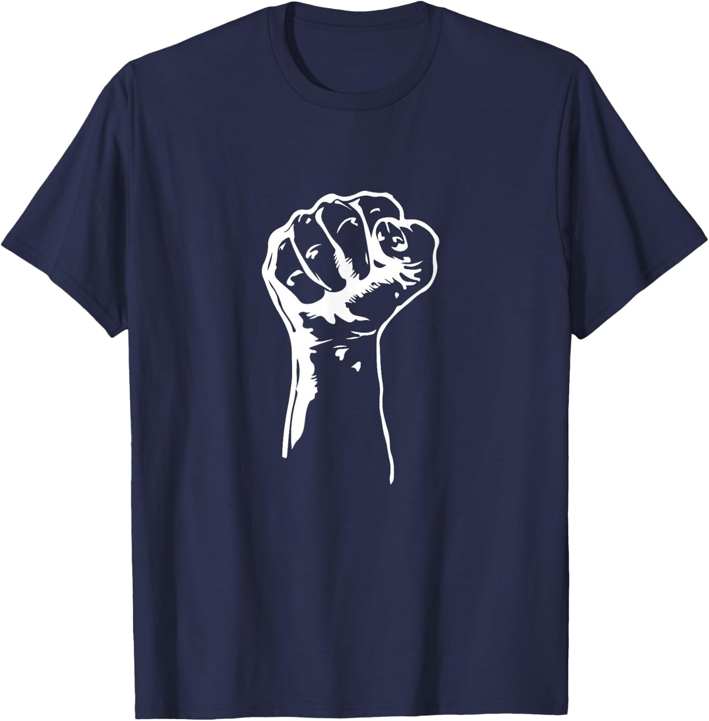 Civil Rights Equality Freedom Justice Fist BLM Power T-Shirt - T-Shirt | Navy