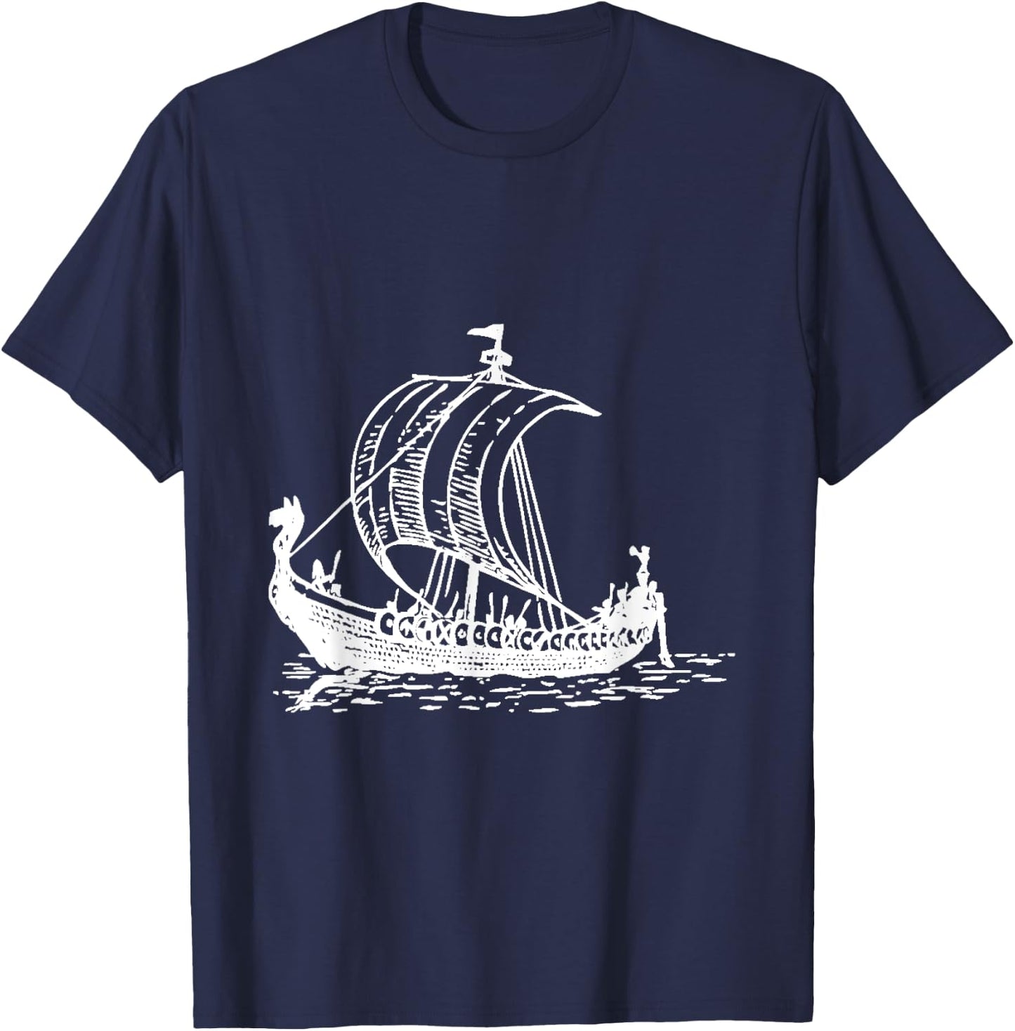 Viking Ship Design T-Shirt - T-Shirt | Navy