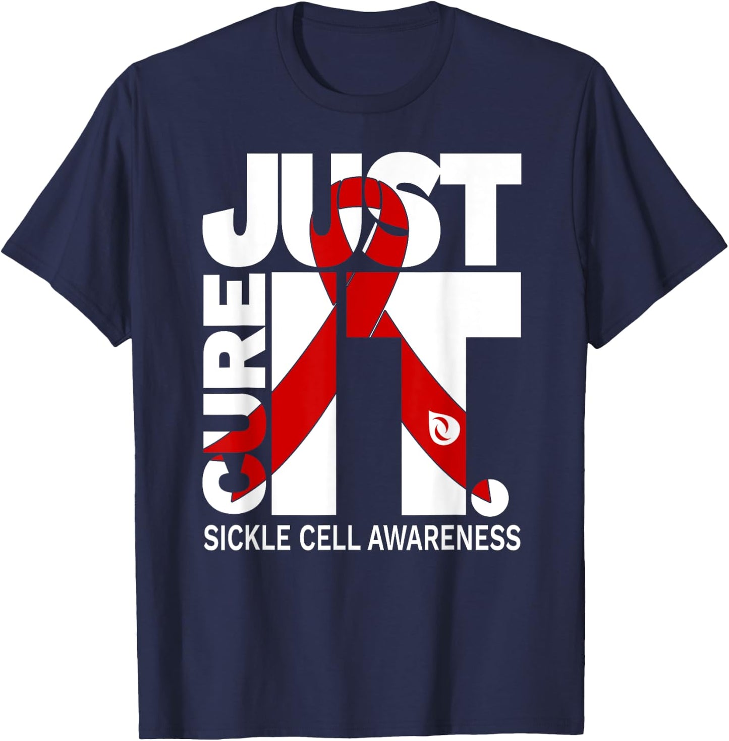 Just Cure Sickle Cell Awareness Ribbon T-Shirt - T-Shirt | Navy