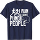 I Run So I Don't Punch People Funny Saying Running T-Shirt - T-Shirt | Navy