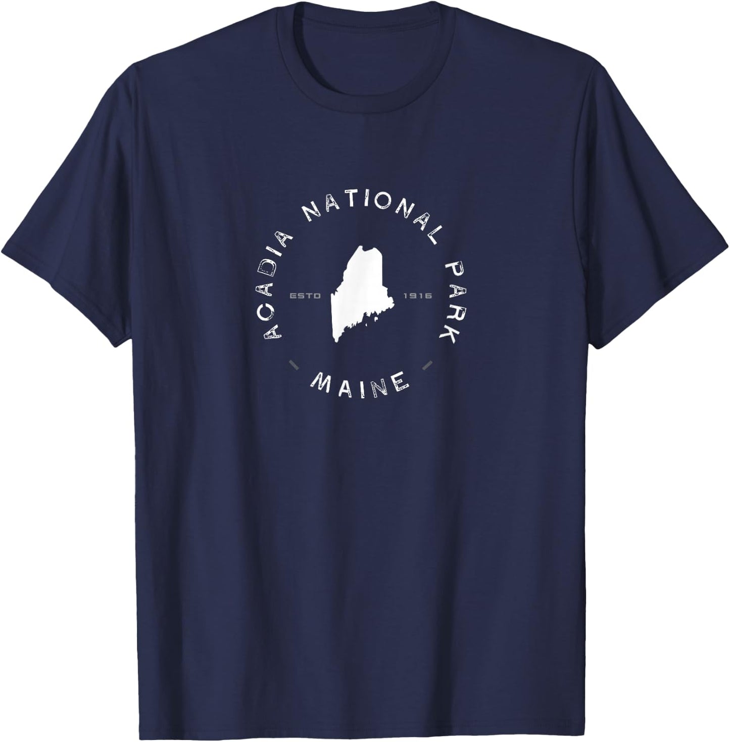 Acadia National Park Maine Graphic T-Shirt - T-Shirt | Navy