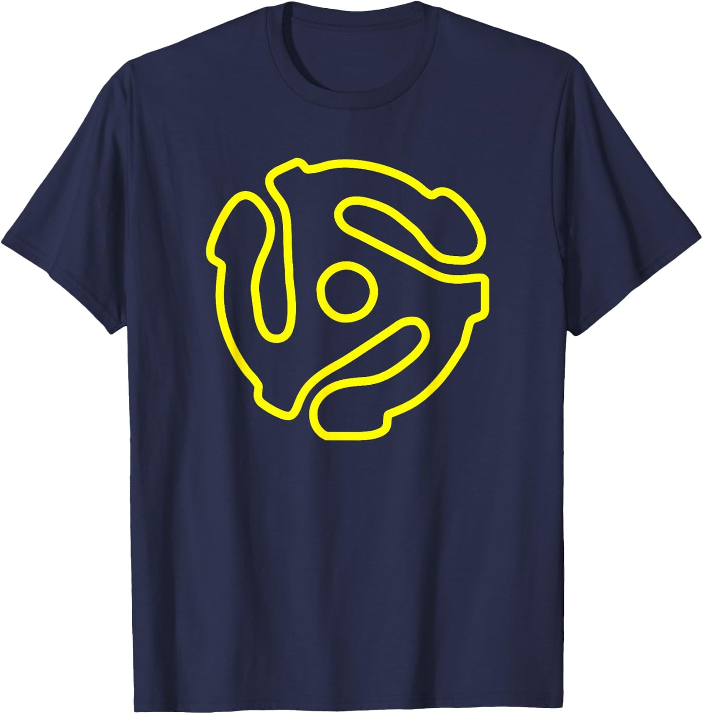 DJ 45 rpm Adapter Spindle Vinyl T-Shirt - T-Shirt | Navy