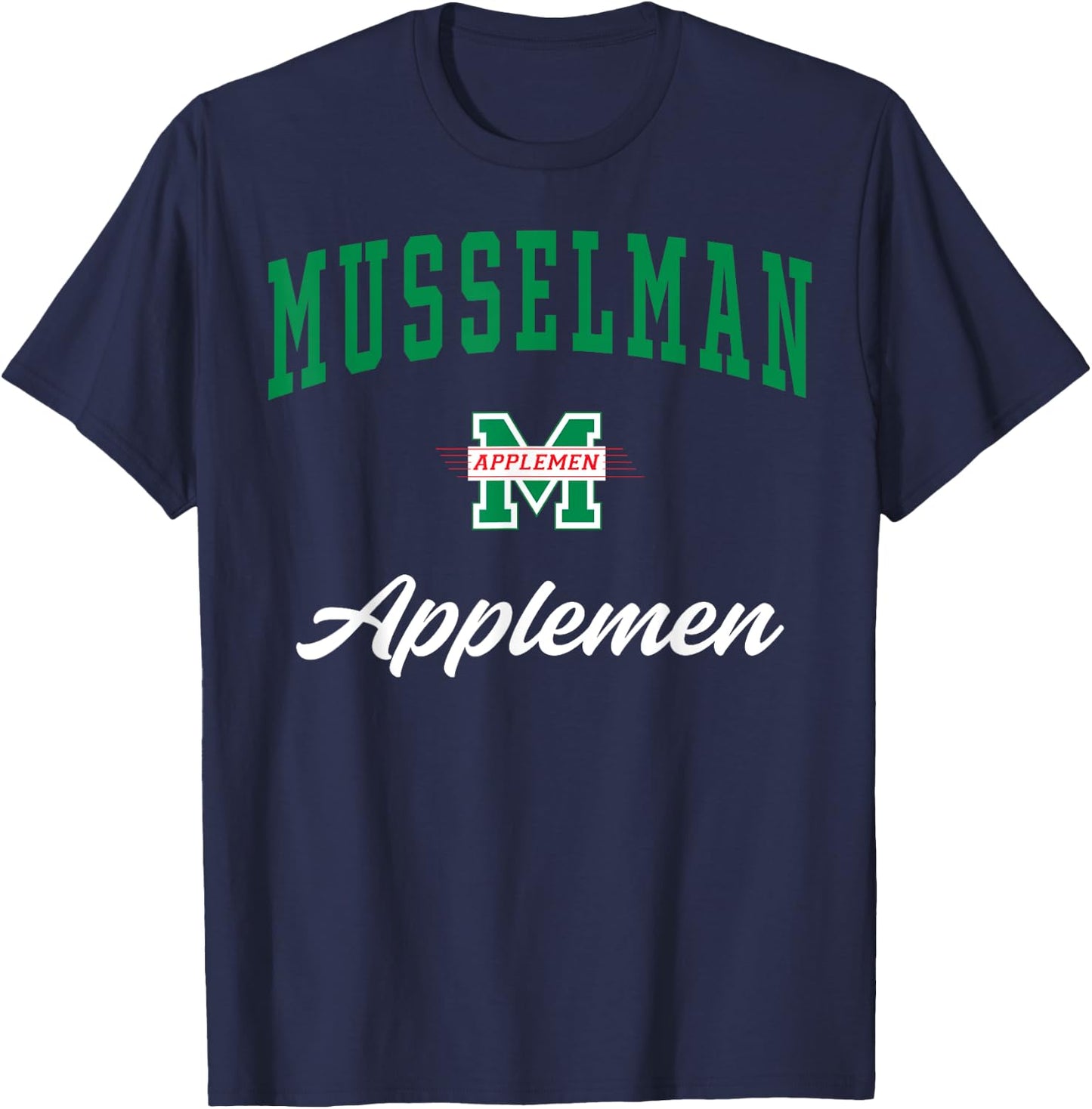 Musselman High School Applemen C3 T-Shirt - T-Shirt | Navy