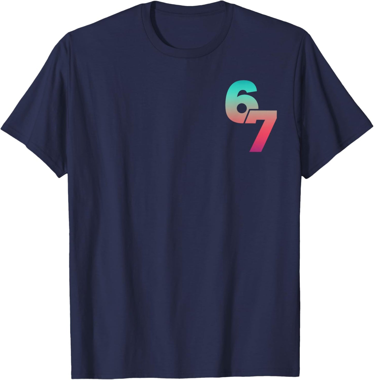 6 7 Graphic Six Seven Vintage 67 Girls Boys Kids T-Shirt - T-Shirt | Navy