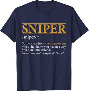 Funny SNIPER definition Birthday or Christmas Gift T-Shirt - T-Shirt | Navy