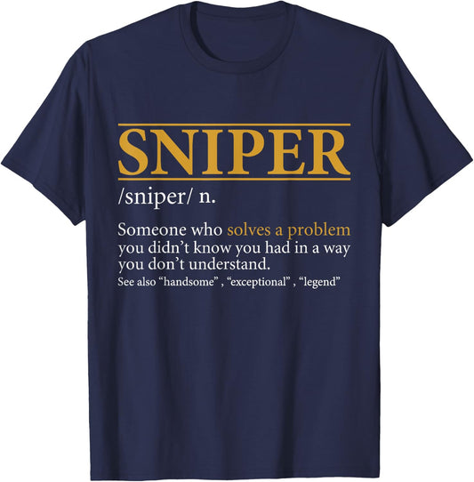 Funny SNIPER definition Birthday or Christmas Gift T-Shirt - T-Shirt | Navy