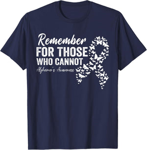 Remember For Those Who Cannot Alzheimer's Awareness Dementia T-Shirt - T-Shirt | Navy