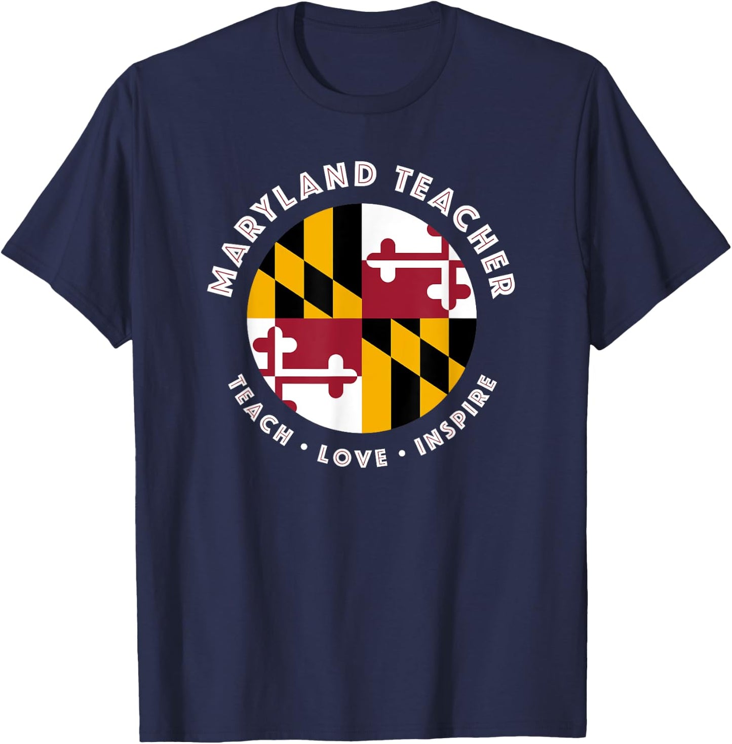 Maryland Teacher Men Women T-Shirt - T-Shirt | Navy