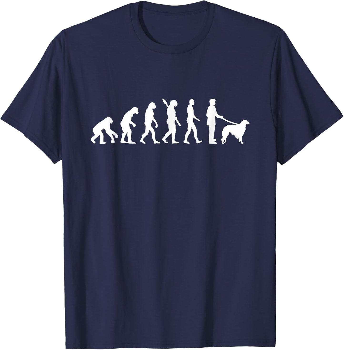 Borzoi evolution T-Shirt - T-Shirt | Navy