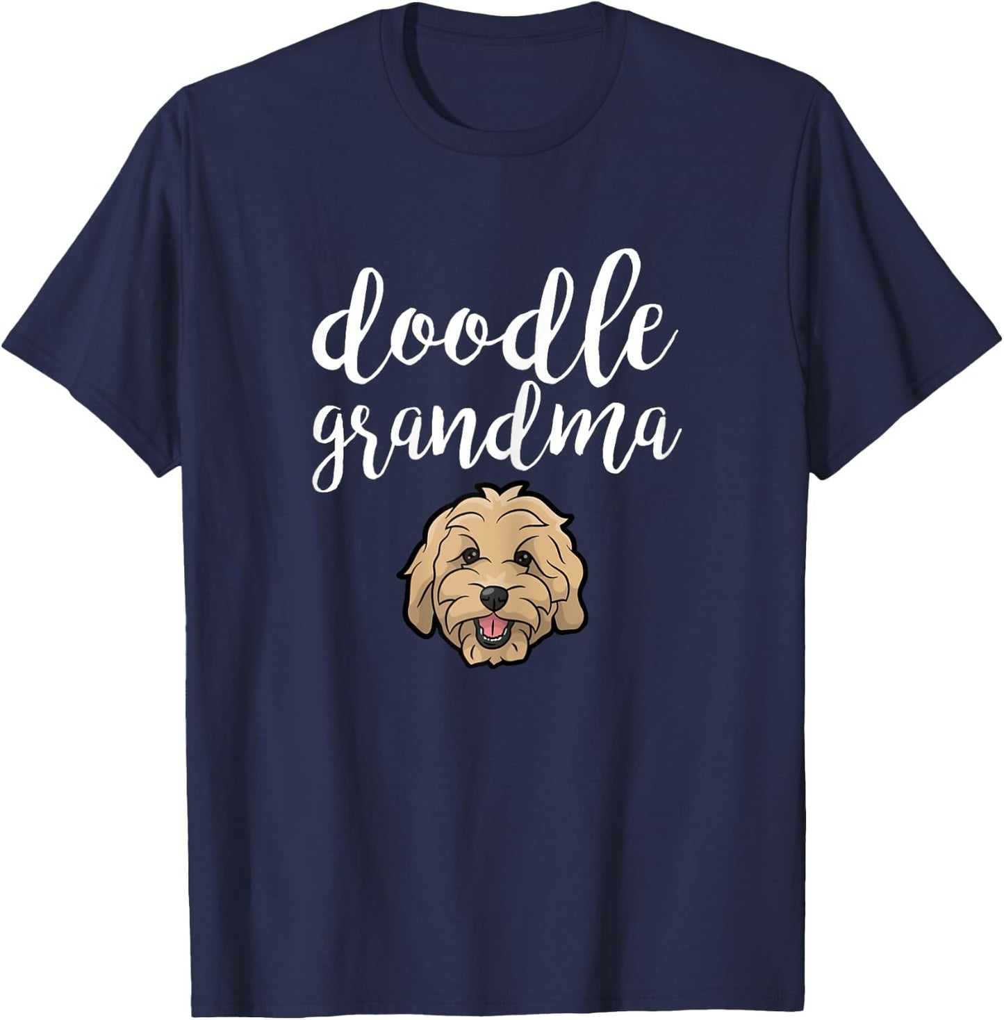 Goldendoodle Grandma - Doodle Grandma Cute Dog T-Shirt - T-Shirt | Navy