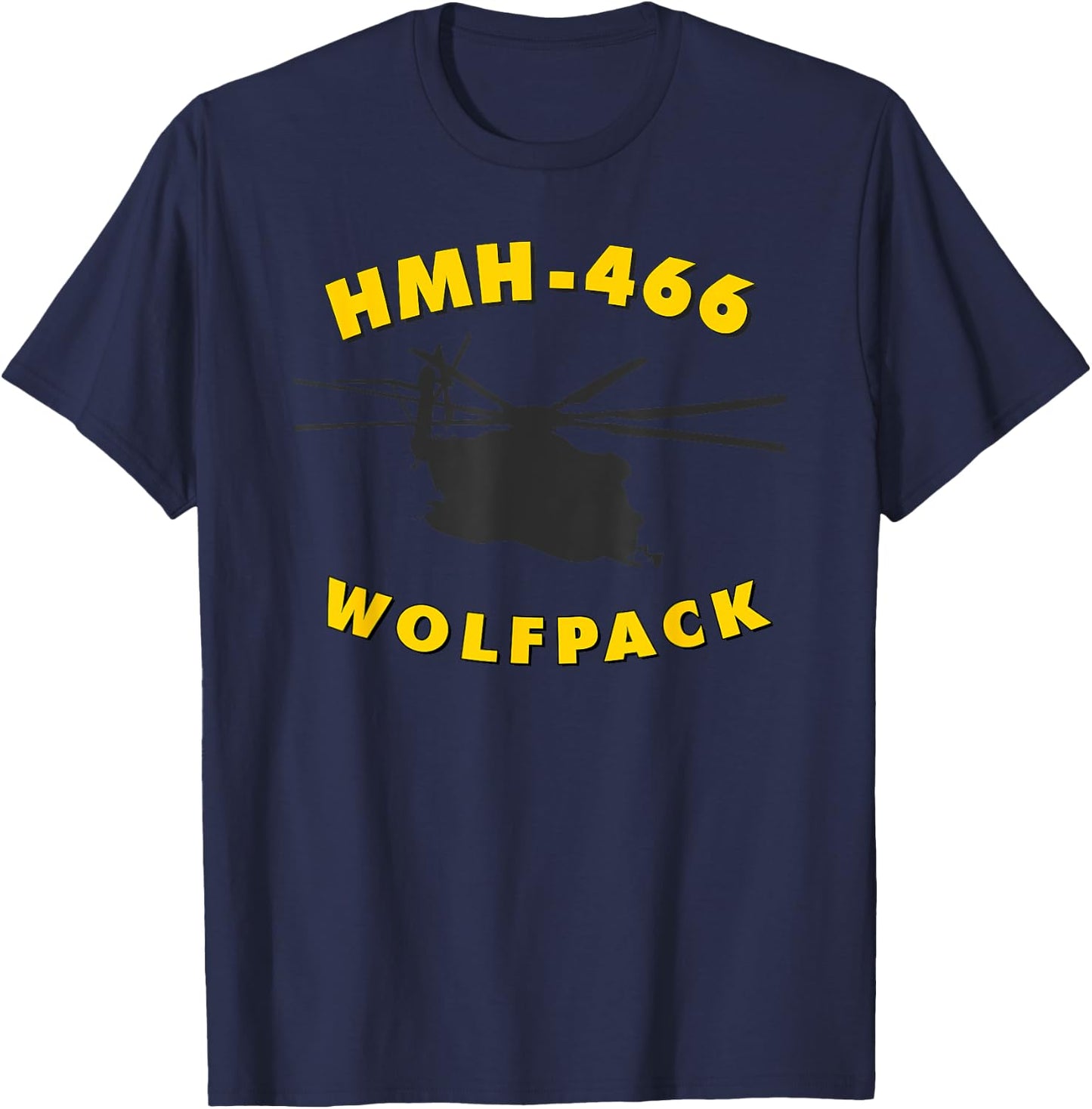 HMH-466 Wolfpack CH-53 Super Stallion Helicopter T-Shirt - T-Shirt | Navy